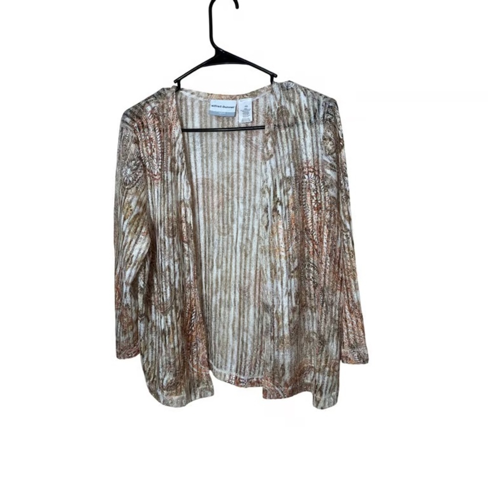 Alfred Dunner Brown and Cream Sweater